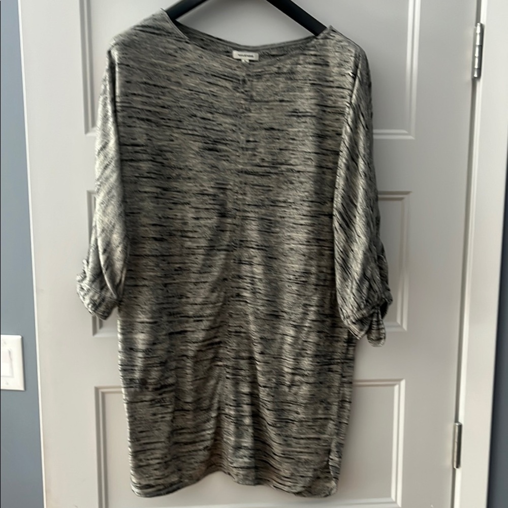 Max Studio Gray and Black Knit dress